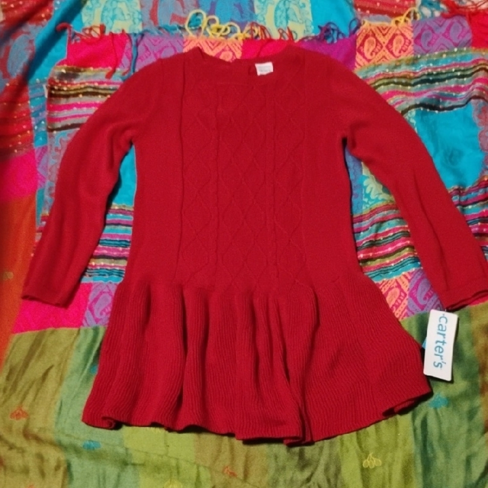 Carter's Red Kids Sweater Dress
